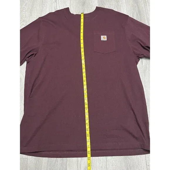 Carhartt Workwear Loose Fit T Shirt Maroon Men’s Extra Large XL - Picture 4 of 5